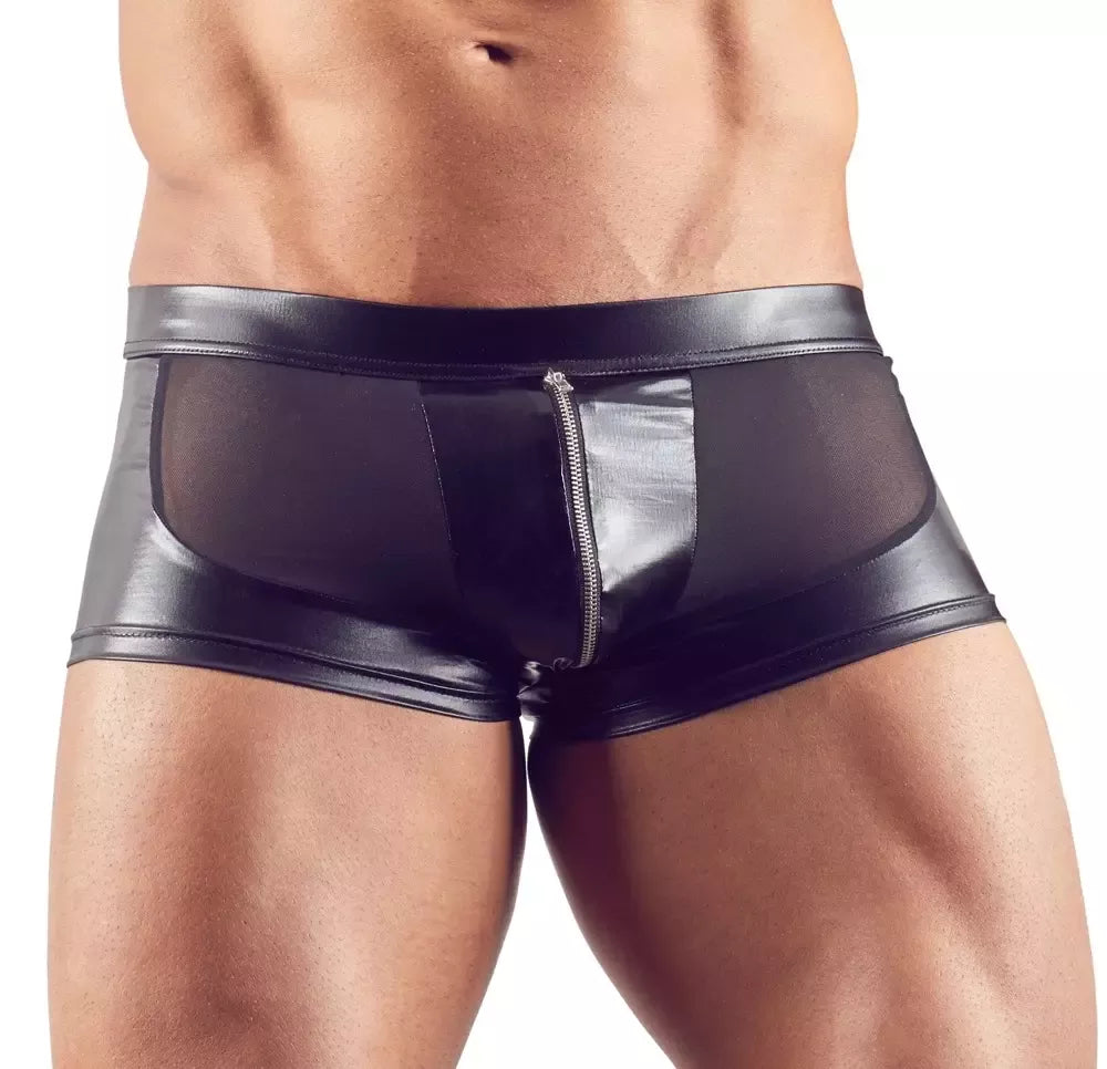 „Cottelli Collection Men’s Powernet“ vyriškos kelnaitės su „wet look“ detalėmis, dydis M