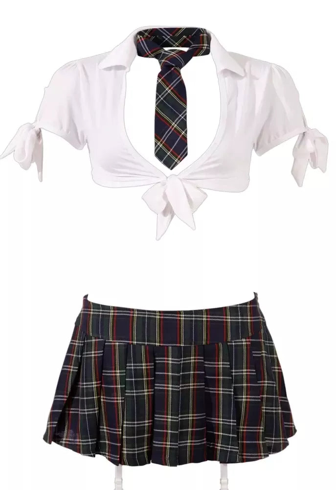 Cottelli Collection moksleivės kostiumo komplektas XS – klasikinis languotas dizainas