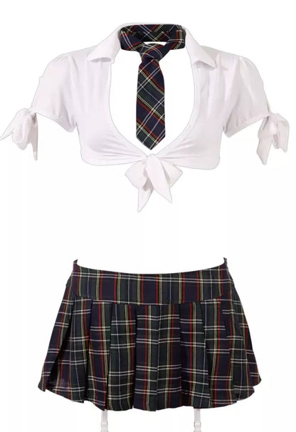 Cottelli Collection moksleivės kostiumo komplektas XS – klasikinis languotas dizainas