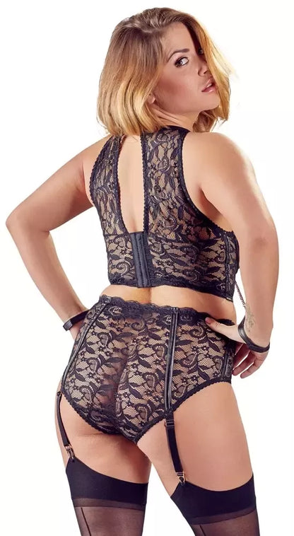 Cottelli Collection nėriniuotas apatinio trikotažo komplektas su nuimamais pančiais 85D/L