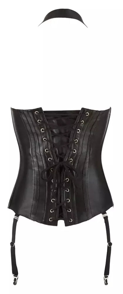 Cottelli Collection odinis korsetas Black 2XL, reguliuojamos petnešėlės