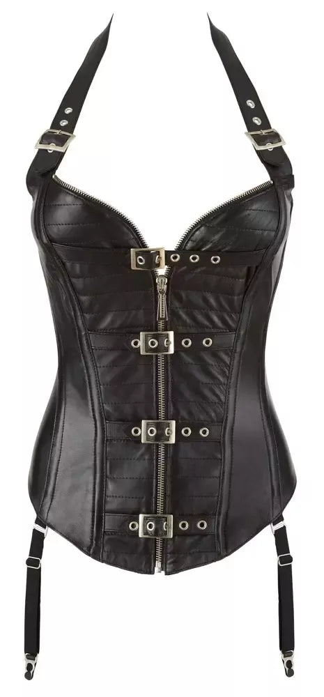 Cottelli Collection odinis korsetas Black 2XL, reguliuojamos petnešėlės