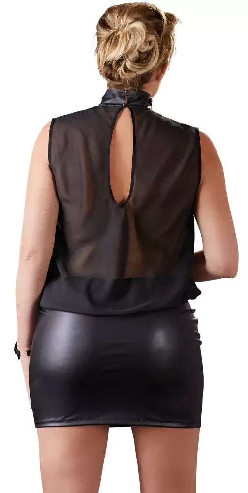 Cottelli Collection perregima trumpa suknelė, juoda, 4XL, modernaus kirpimo