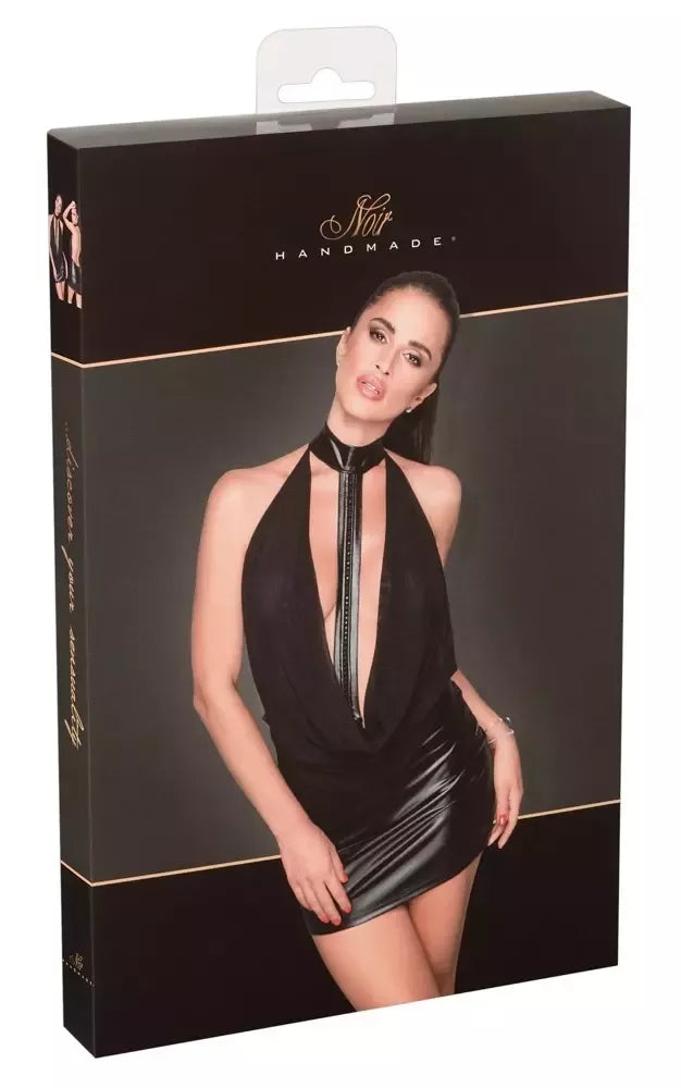 Cottelli Collection Power Wet Look permatoma suknelė, M dydis, blizgi juoda spalva