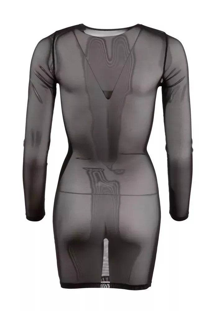 Cottelli Collection Powernet suknelė XL juoda, aptempta ilgomis rankovėmis