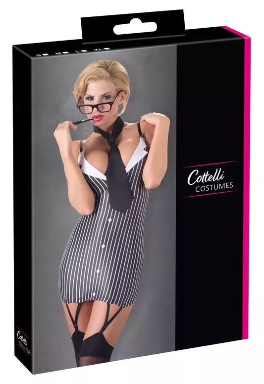 Cottelli Collection Secretary M suknelė, juoda, su reguliuojamomis petnešėlėmis, 92% poliesteris
