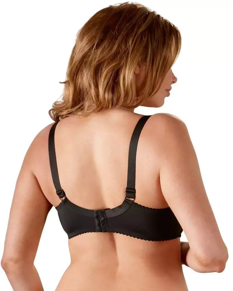 Cottelli Collection Shelf Bra Black 85D – su lankeliais, reguliuojama, paminkštinta
