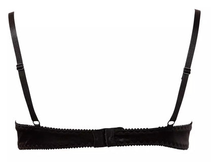 Cottelli Collection Shelf Bra juoda 80C dydžio reguliuojama siuvinėta liemenėlė