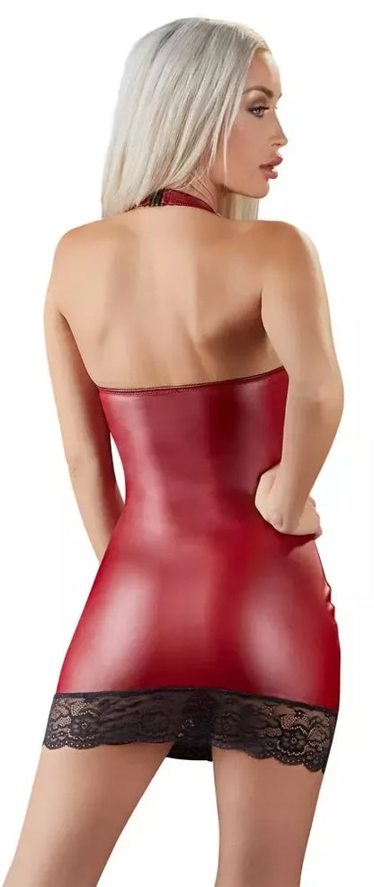 „Cottelli Collection“ suknelė su „halter“ tipo iškirpte, M dydis, juoda, su nėriniais