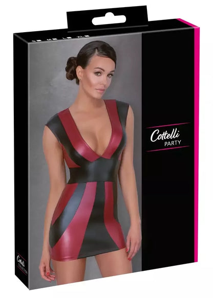 Cottelli Collection suknelė vakarėliui, raudona/juoda, dydis L – prigludusio matinio dizaino
