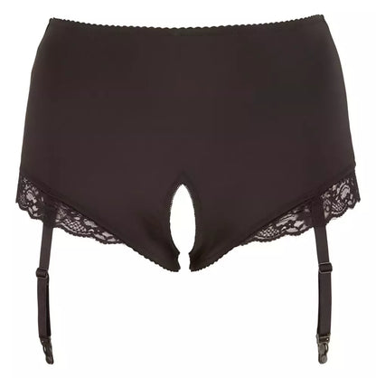 Cottelli Collection Suspender Briefs XL su nėrinių detalėmis, juodos
