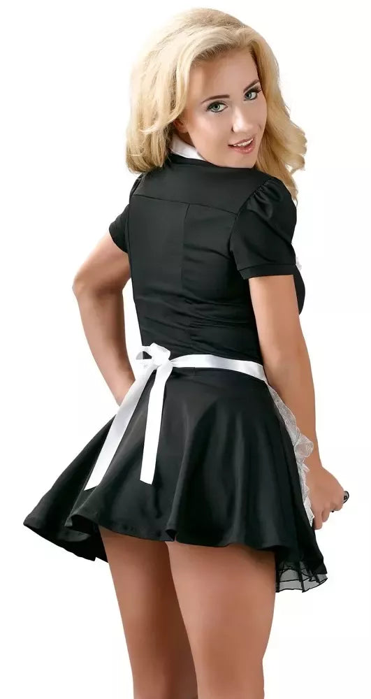 Cottelli Collection tarnaitės stiliaus suknelė XL su prijuoste, juoda ir balta