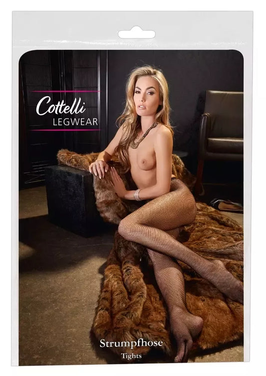 Cottelli Collection tinklinės pėdkelnės, juodos, S-L – besiūlis klasikinis dizainas