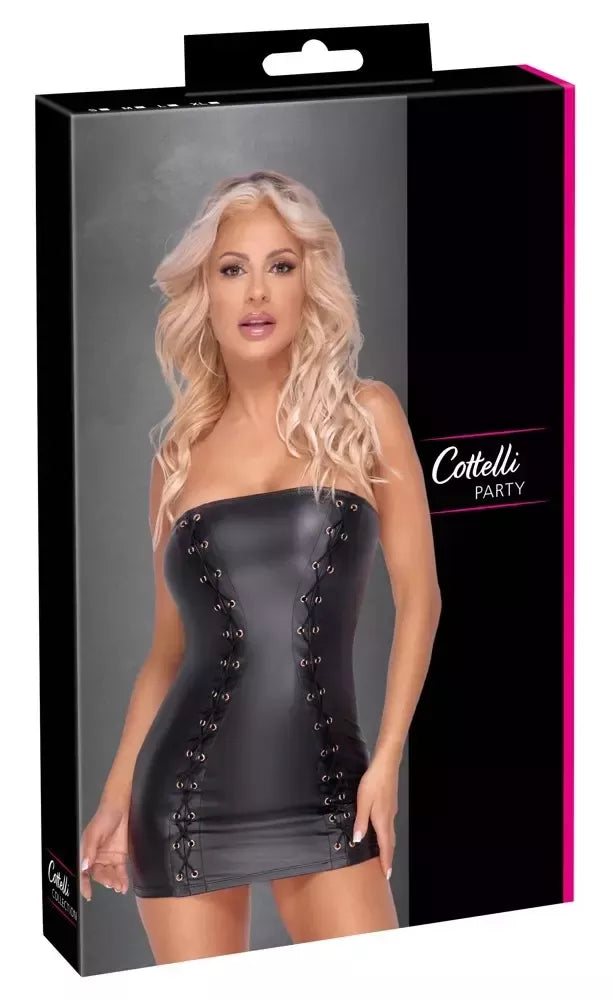 Cottelli Collection trumpata suknelė be petnešėlių, juoda, M dydis