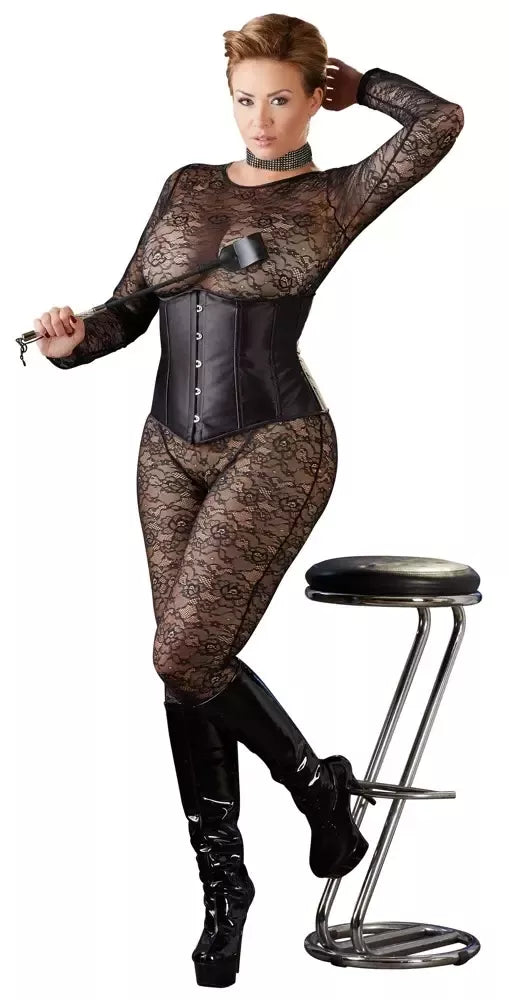 Cottelli Collection Underbust Corset XL, juodas, medvilninis pamušalas