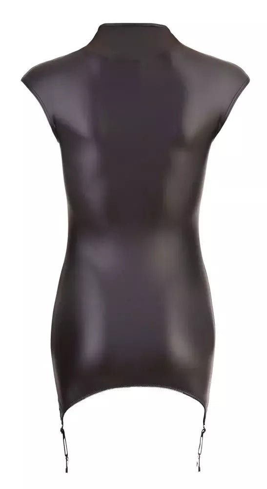 Cottelli Collection žvilganti juoda mini suknelė su reguliuojamais dirželiais, S dydis
