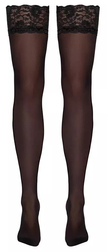 Cottelli LEGWARE juodos kojinės su nėriniuotu viršumi XL 20 denų Oeko-Tex