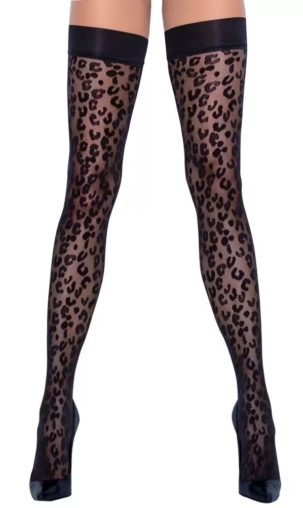 „Cottelli Legware Leo“ kojinės virš kelių 30 den, leopardo raštas