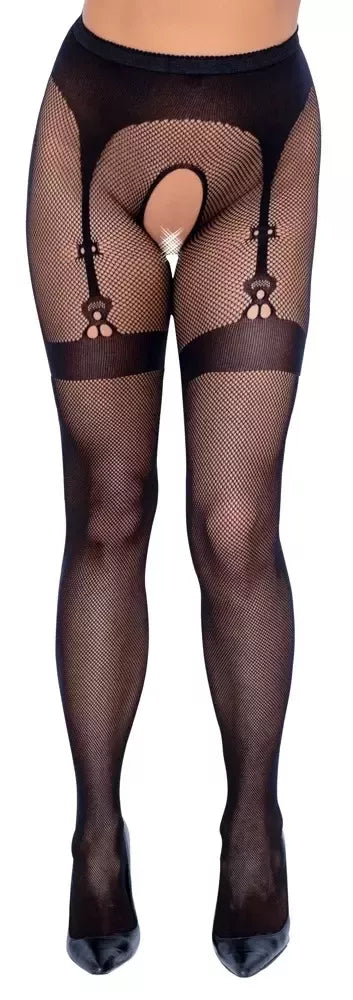 Cottelli Legware pėdkelnės S-L su integruotu tinklelio dizainu