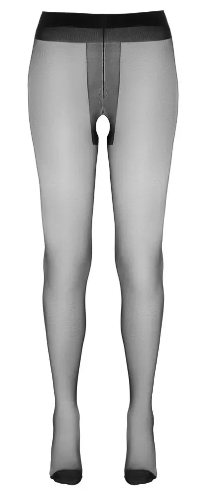 Cottelli LEGWEAR 20 denų permatomos juodos pėdkelnės atviru tarpukoju, 4 dydis
