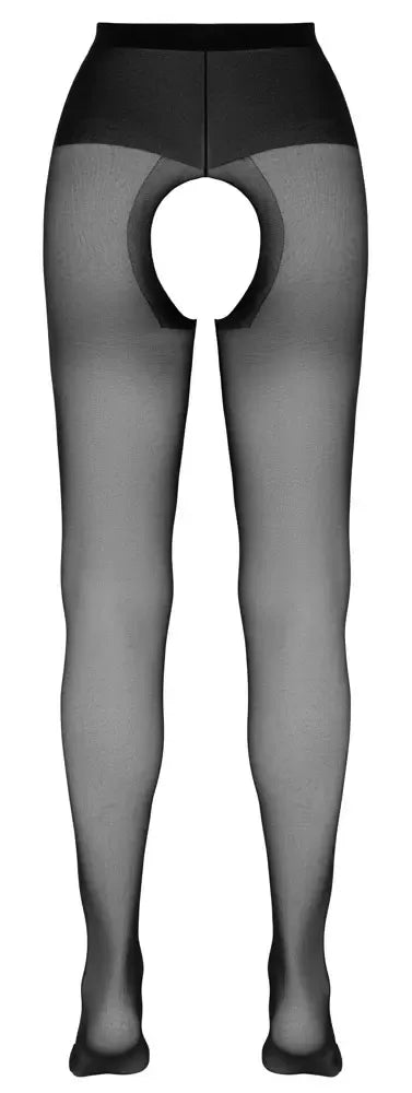 Cottelli Legwear atviro tarpukojo pėdkelnės, juodos, 1 dydis, lankstus prigludimas