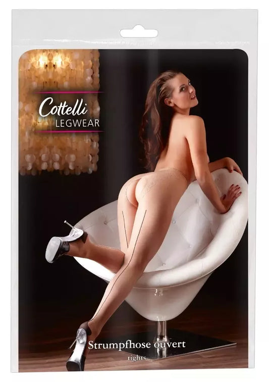 Cottelli LEGWEAR pėdkelnės, kūno spalvos, 20 denų, su kubietišku kulnu