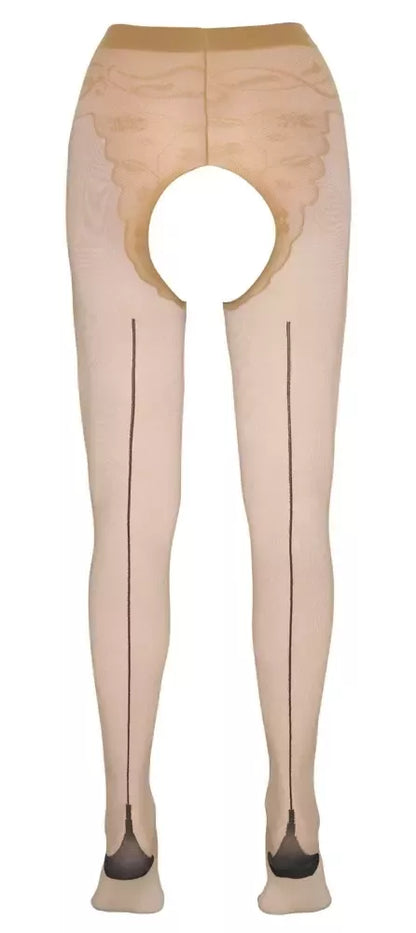 Cottelli LEGWEAR pėdkelnės, kūno spalvos, 20 denų, su kubietišku kulnu