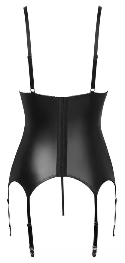 Cottelli Lingerie baskų komplektas, violetiniai nėriniai, juoda, M, reguliuojamos petnešėlės