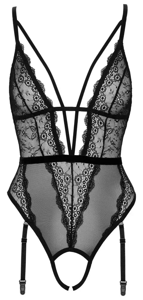 Cottelli Lingerie Body Pear S String – peršviečiami nėriniai ir nuimama perlų grandinėlė