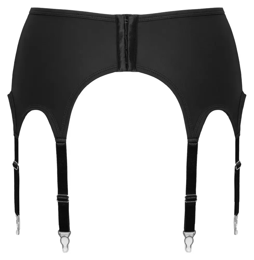 Cottelli Lingerie keliaraiščio diržas, matinis juodas, 8 dirželiai, dydis M