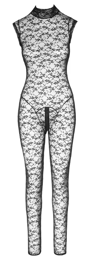 Cottelli Lingerie nėriniuotas kombinezonas L – minkštas, pusiau permatomas, berankovis dizainas