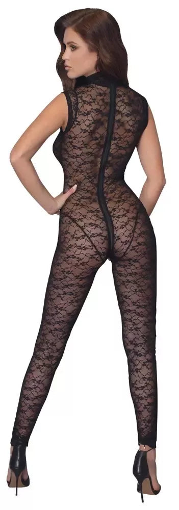 Cottelli Lingerie nėriniuotas kombinezonas L – minkštas, pusiau permatomas, berankovis dizainas