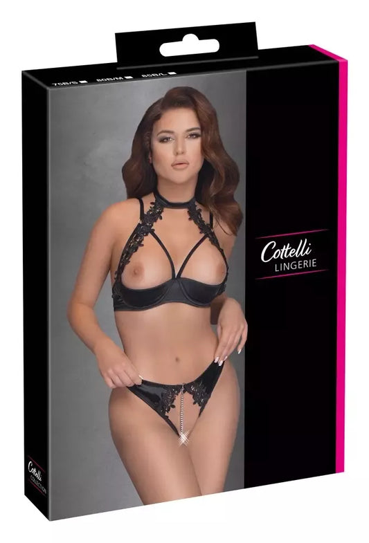 Cottelli Lingerie shelf liemenėlės ir kelnaičių komplektas 85B/L su gėlių raštais