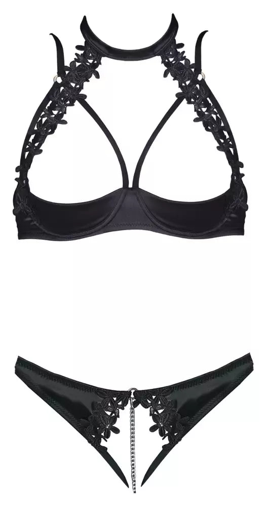 Cottelli Lingerie shelf liemenėlės ir kelnaičių komplektas 85B/L su gėlių raštais