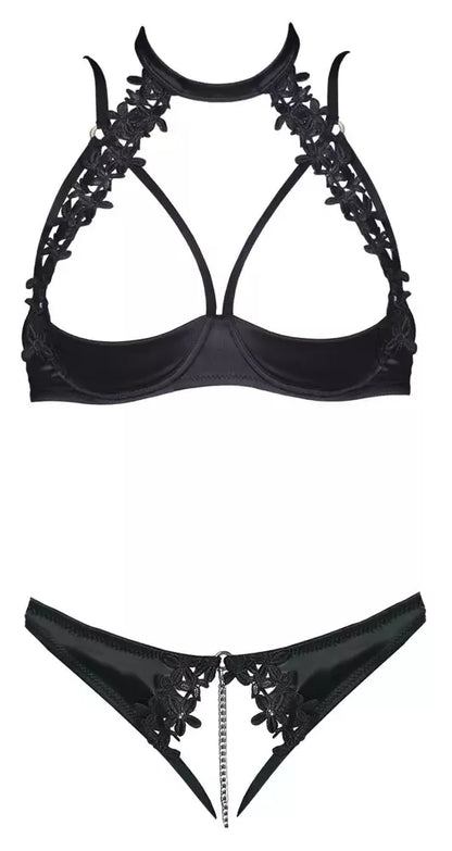 Cottelli Lingerie shelf liemenėlės ir kelnaičių komplektas 85B/L su gėlių raštais