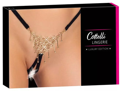 Cottelli LINGERIE stygos S-L reguliuojamos su baltojo aukso spalvos dekoracija