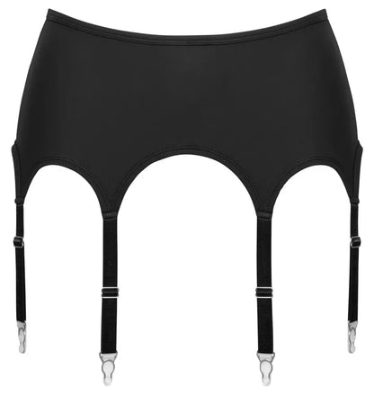 Cottelli LINGERIE Suspender Belt 4x matinė juoda, dydis L, 8 dirželiai
