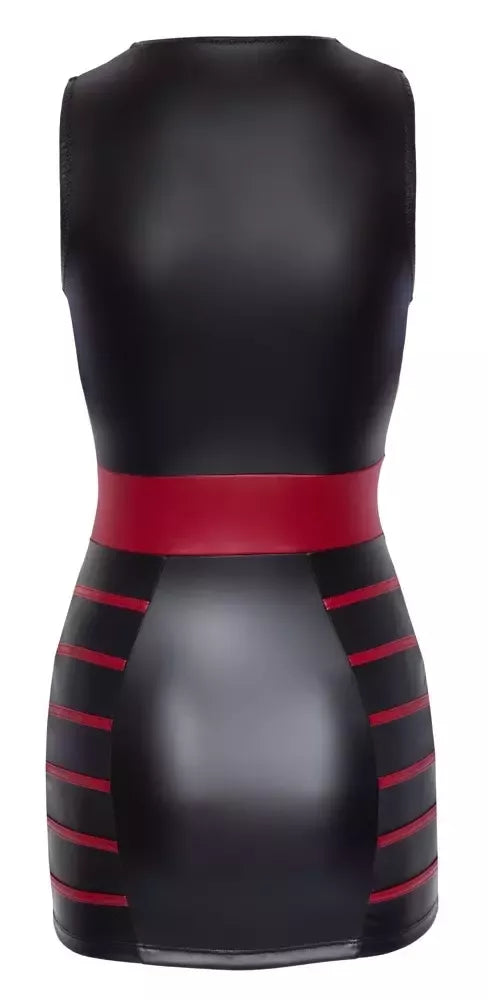 Cottelli PARTY Dress juoda/raudona S – matinė išvaizda, figūrą dailinantis dizainas