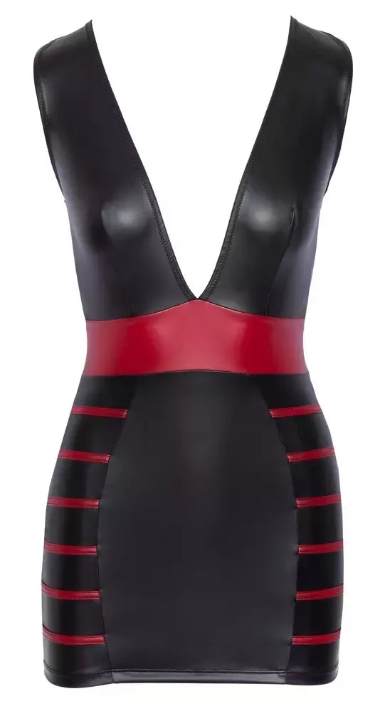 Cottelli PARTY Dress juoda/raudona S – matinė išvaizda, figūrą dailinantis dizainas
