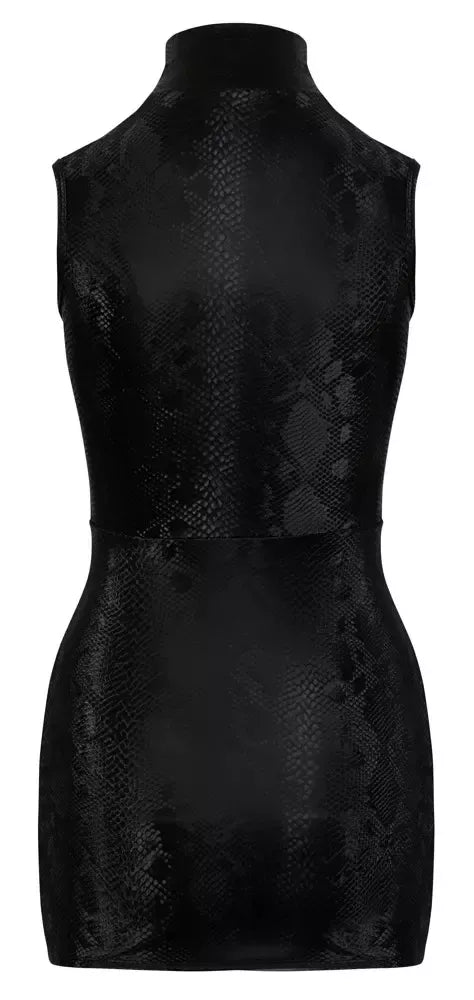 Cottelli PARTY Snake Skin Effect Zip Dress S matinė juoda