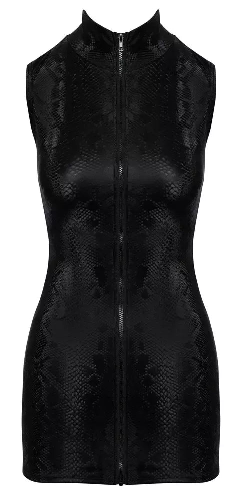 Cottelli PARTY Snake Skin Effect Zip Dress S matinė juoda