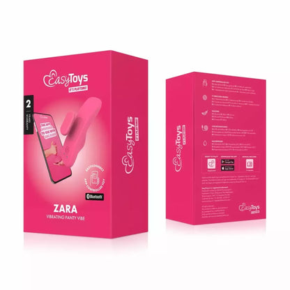 EasyConnect Zara nuotoliniu būdu valdomas kompaktiškas vibro-prietaisas – su magnetiniu spaustuku, juodas