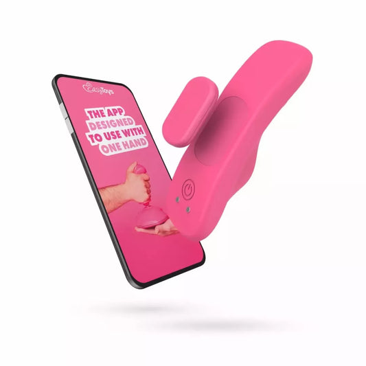 EasyConnect Zara nuotoliniu būdu valdomas kompaktiškas vibro-prietaisas – su magnetiniu spaustuku, juodas