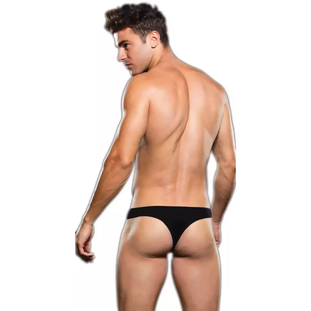 Envy Microfiber Thong Black L/XL – minkštas, kvėpuojantis apatinis trikotažas
