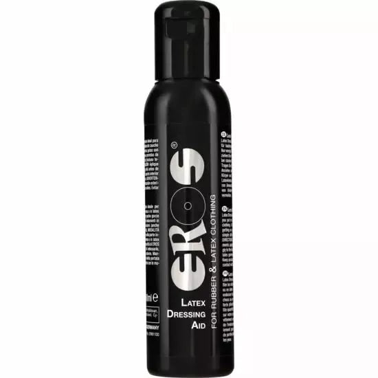 EROS Latekso apsirengimo priemonė 100 ml – lengvesnio apsivilkimo formulė guminiams ir lateksiniams drabužiams