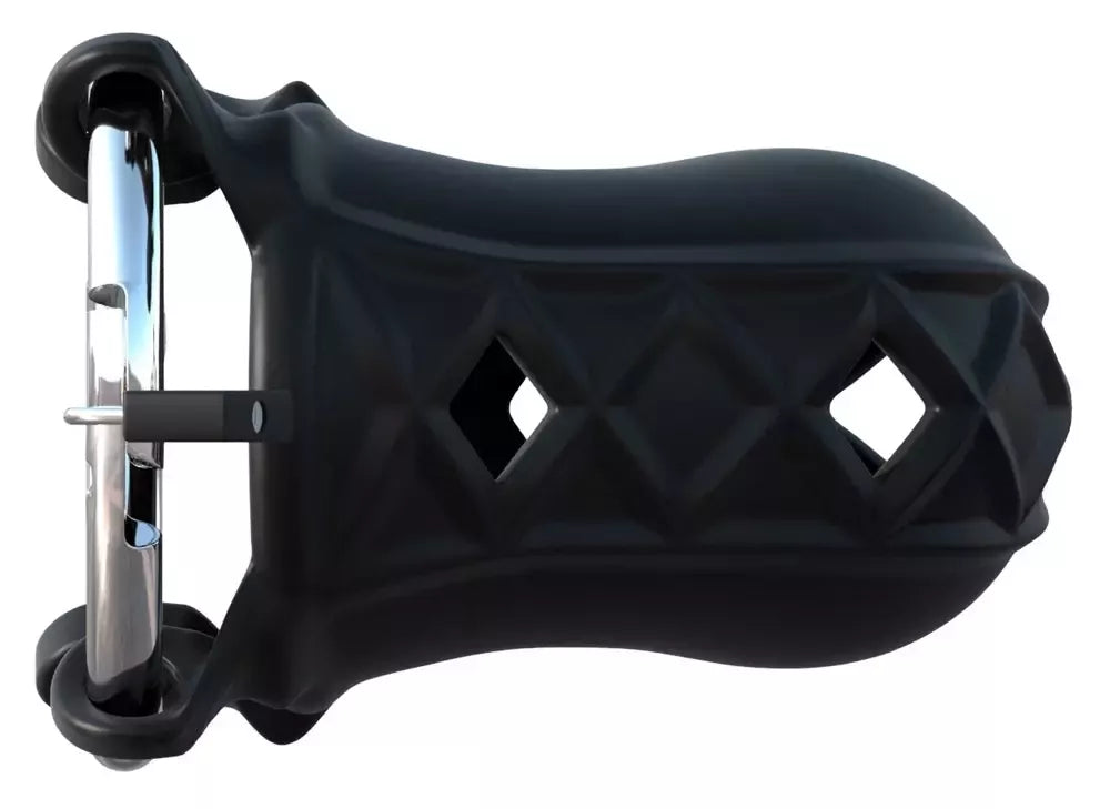 FCR Extreme Silicone Chastity System reguliuojama 9,5 cm juoda