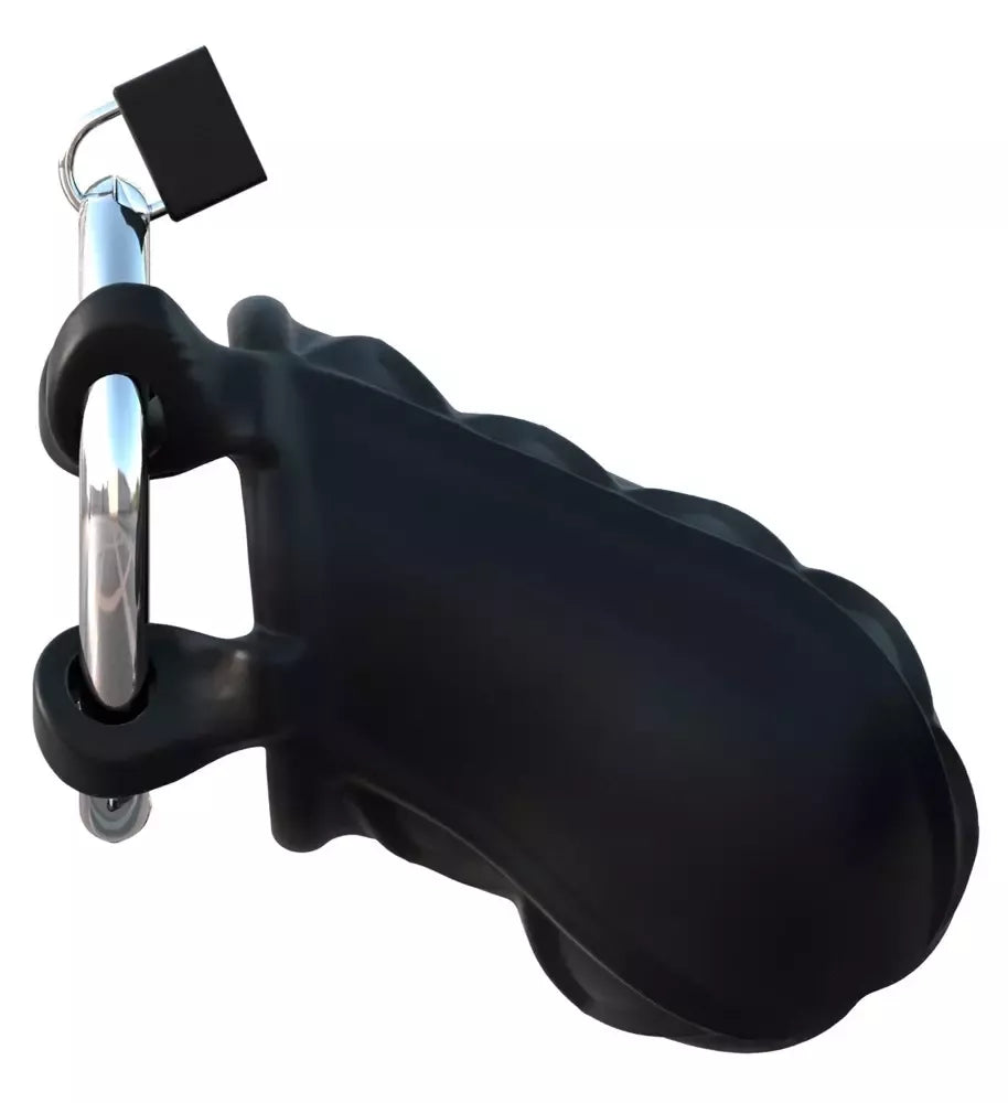 FCR Extreme Silicone Chastity System reguliuojama 9,5 cm juoda