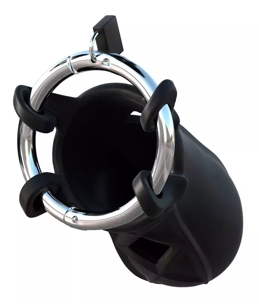 FCR Extreme Silicone Chastity System reguliuojama 9,5 cm juoda