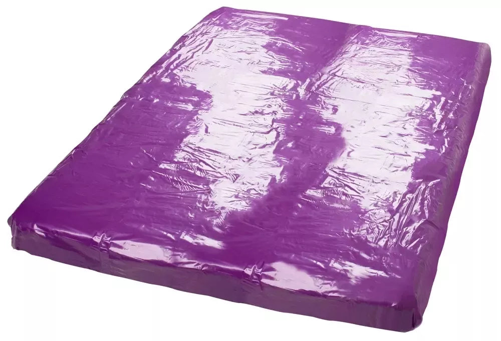 fetish collection vinilinė lovos paklodė, violetinė, 200x230cm, vandeniui atspari danga