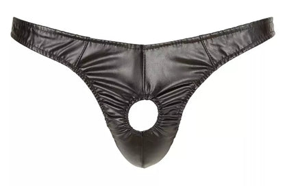 Impulse Leather Men’s String 2XL – blizgančios dirbtinės odos kelnaitės